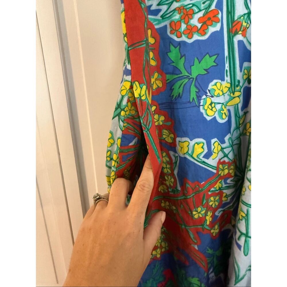 Anthropologie Roopa Pemmaraju Amandine cotton colorful double lined dress size s - Picture 6 of 10